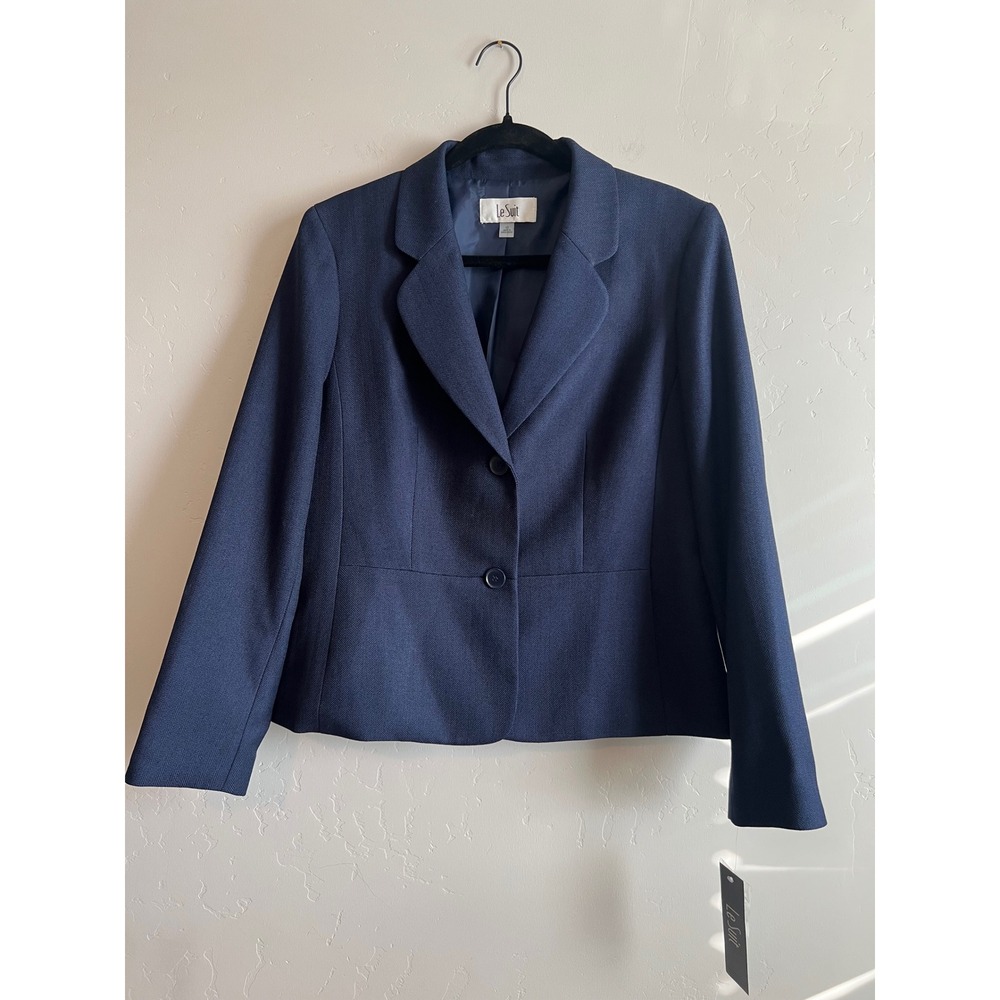 NWT Le Suit Classic Navy Blazer - Picture 2 of 8
